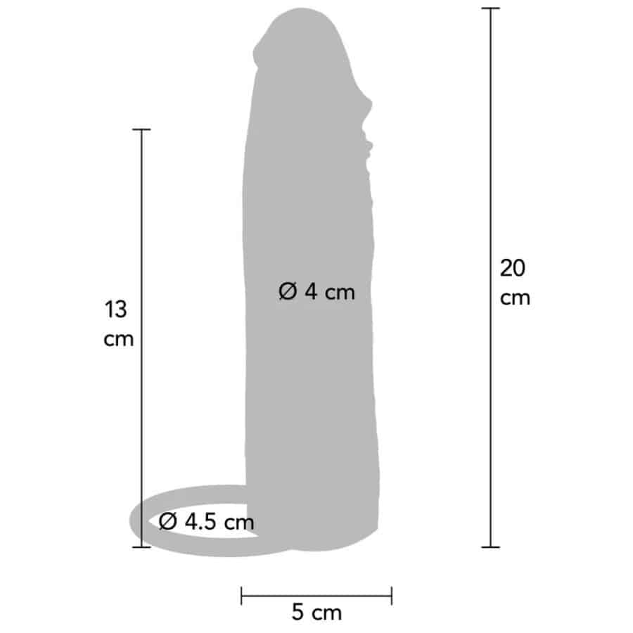 Manchon pénis en silicone hydratant caramel 20 CM — GET REAL, vue 4