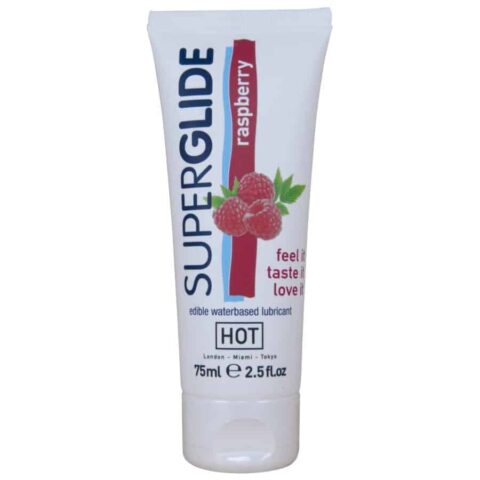 Superglide lubrifiant comestible à base d'eau framboise 75 ML — HOT