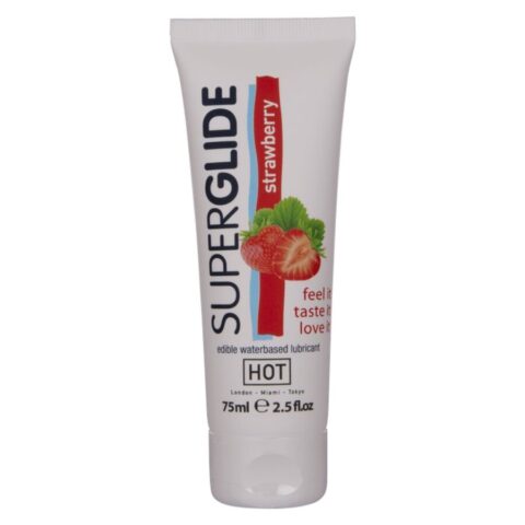 Superglide lubrifiant comestible à base d'eau fraise 75 ML — HOT