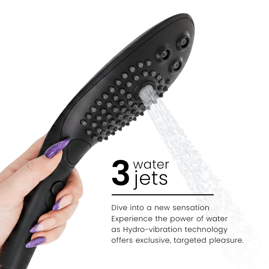 Pommeau de douche stimulant clitorial wave noir — WOMANIZER, vue 5