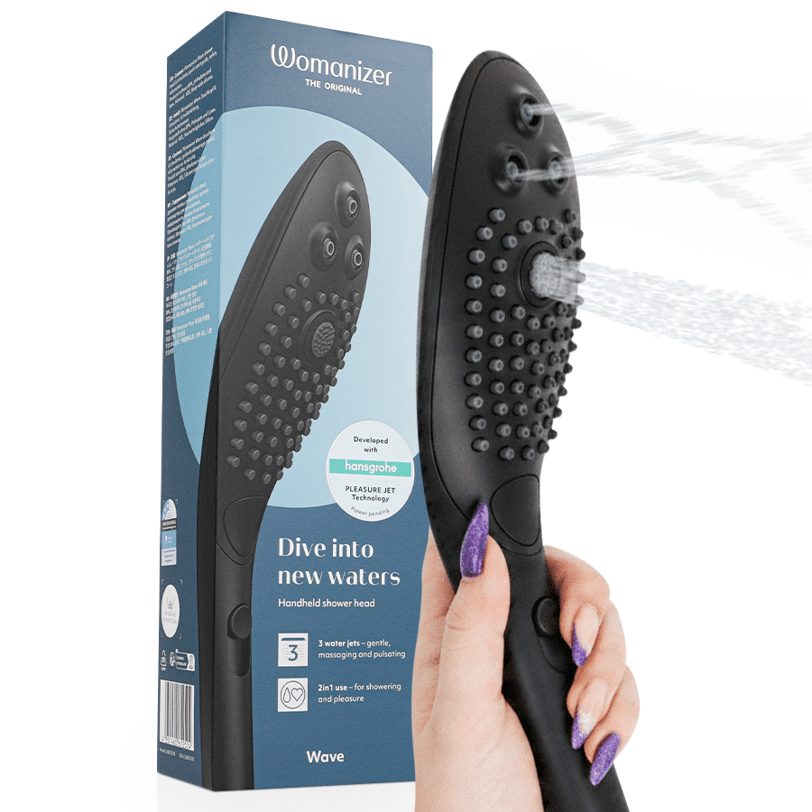 Pommeau de douche stimulant clitorial wave noir — WOMANIZER