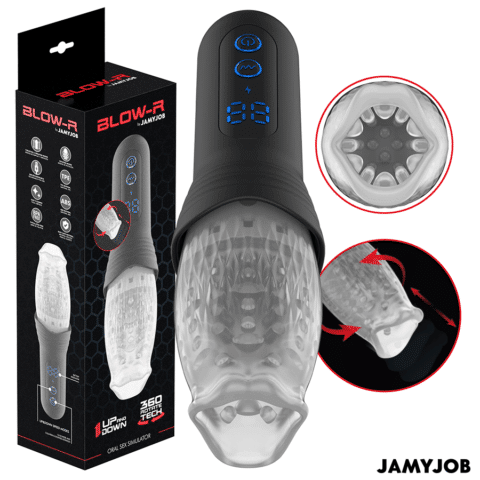Masturbateur blow-r avec mouvement de poussée et de rotation — JAMYJOB
