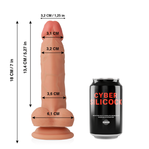 Connor silicone liquide souple ultra réaliste 20.5 CM -O- 3.7 CM — CYBER SILICOCK
