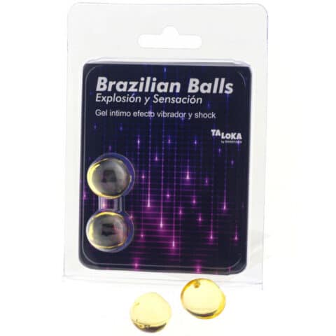 2 Balles brésiliennes vibrant & effet de choc gel excitant — TALOKA