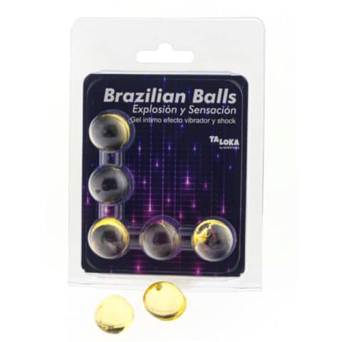 5 Balles brésiliennes vibrant & effet de choc gel excitant — TALOKA