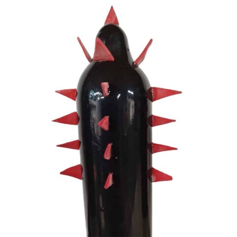 Préservatifs fantaisie peints à la main cactus noir XL