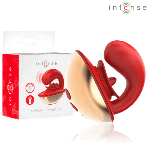 Vibrateur & stimulateur mariah en forme de U 10 vibrations rouge — INTENSE