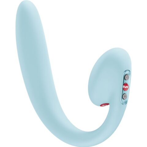 Vibrateur à double impulsion d'air crescendo inserable bleu glacé — FUN FACTORY
