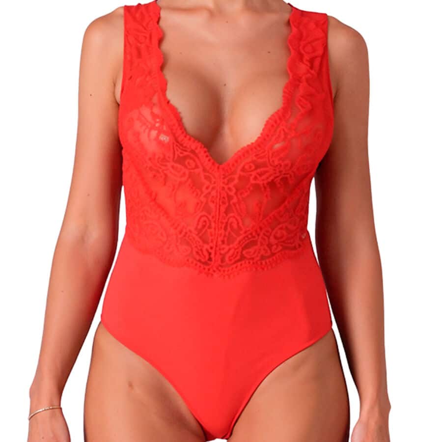 Body evalie rouge S/M — PASSION, vue 2