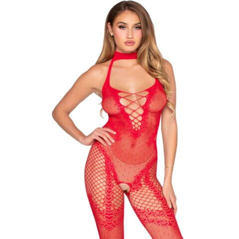 Bodystocking sans fourche rouge - taille unique — LEG AVENUE