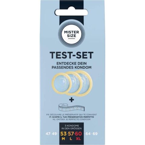 KIT de test : 3 préservatifs de tailles différentes + mélange à points — MISTER SIZE