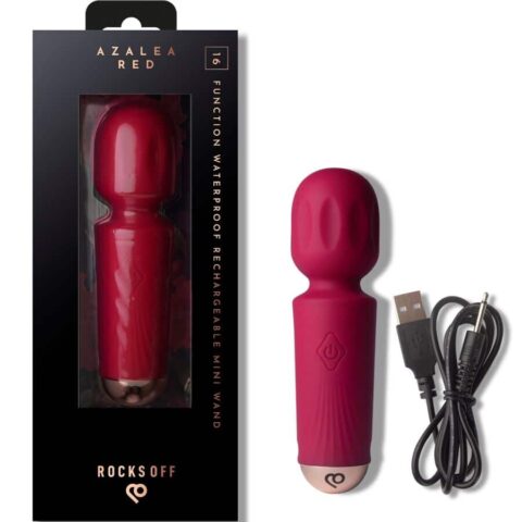 Mini baguette rechargeable 16 fonctions rouge azalée — ROCKS-OFF