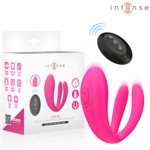 Julia double vibrateur à pince stimulateur avec télécommande — INTENSE