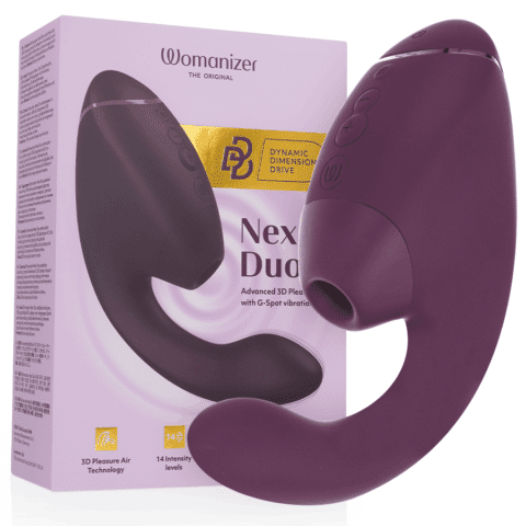 Duo next stimulateur clitorial et de point G double violet foncé — WOMANIZER