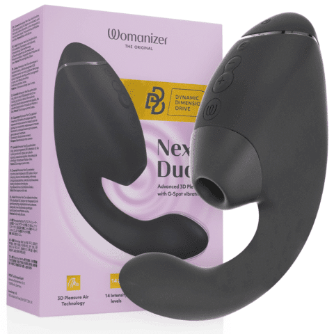 Duo next stimulateur clitorial et de point G double noir — WOMANIZER