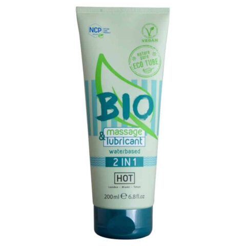 BIO massage et lubrifiant à base d'eau 2 en 1 200 ML — HOT