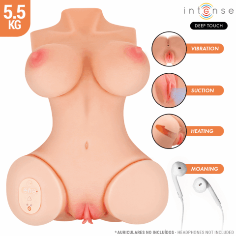 Vero torso vagina avec effets de succion, de chaleur, de vibration et de voix L 5,5 KG