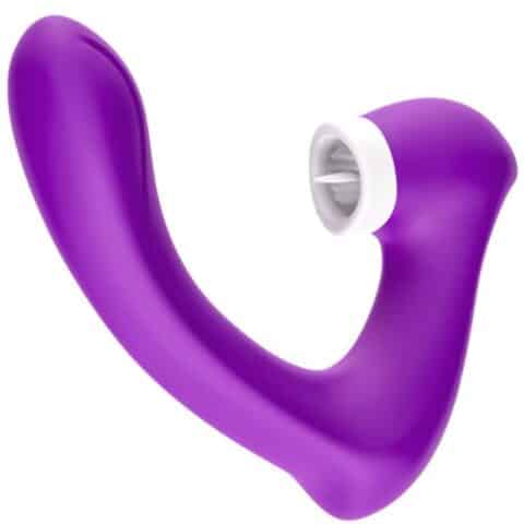 Secretkiss licking vibrant clito & vibrateur courbe violet — ARMONY