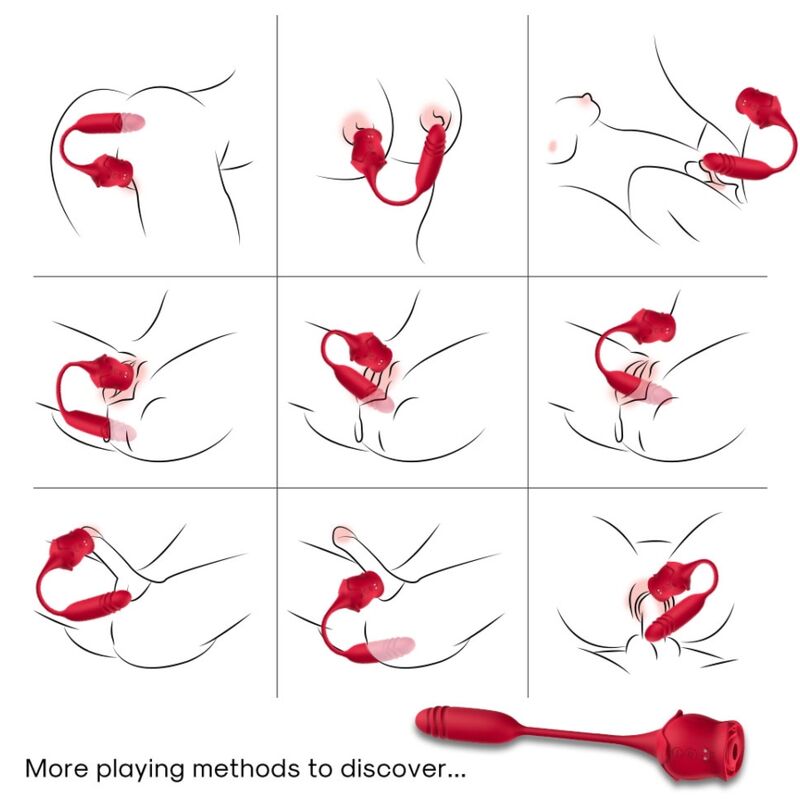 Roseknigth aspirateur de clitoris et vibrateur rouge — ARMONY, vue 5