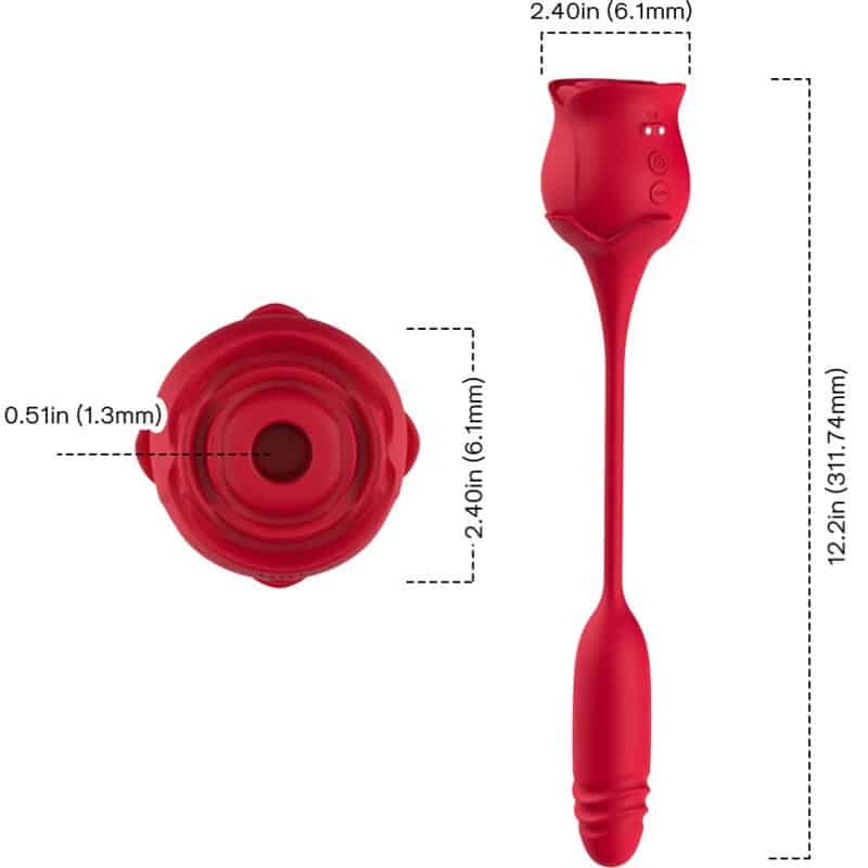 Roseknigth aspirateur de clitoris et vibrateur rouge — ARMONY, vue 4