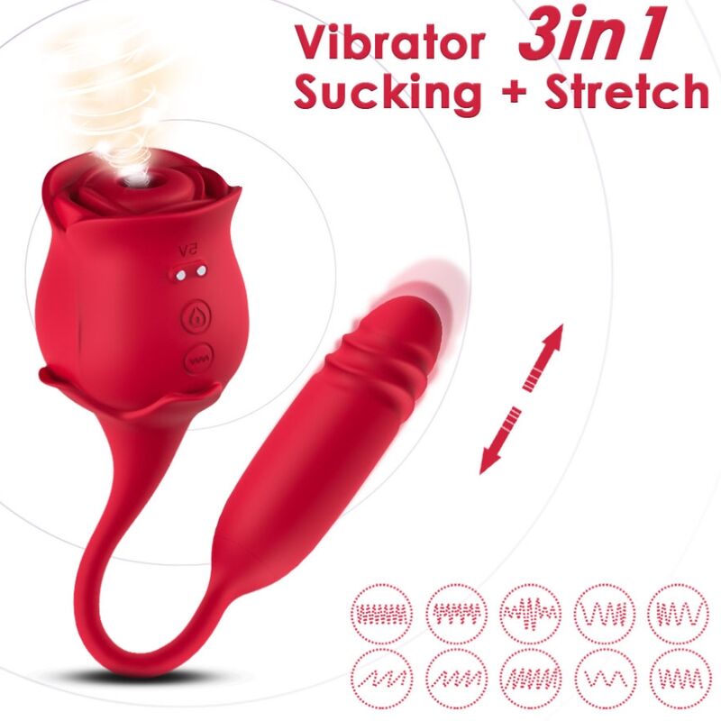 Roseknigth aspirateur de clitoris et vibrateur rouge — ARMONY, vue 2