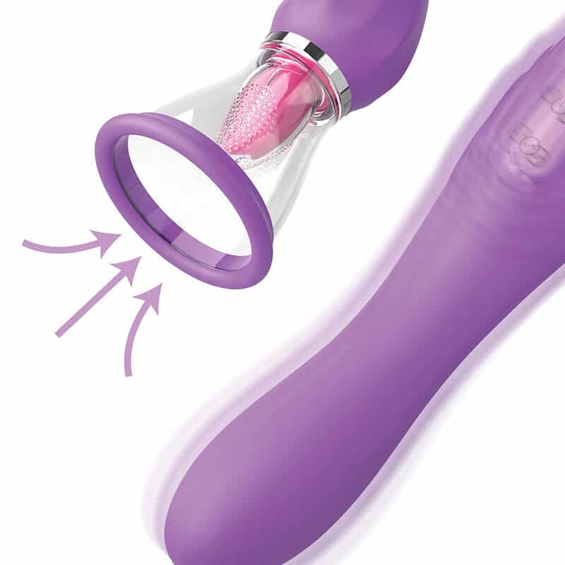 Tuyau d'aspiration maximum ultime plaisir avec langue stimulante violet — FANTASY FOR HER, vue 3