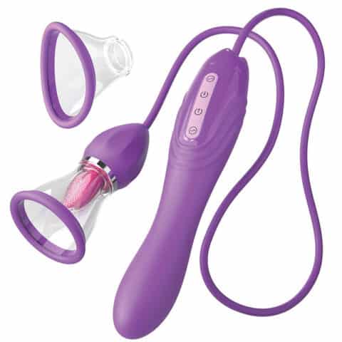 Tuyau d'aspiration maximum ultime plaisir avec langue stimulante violet