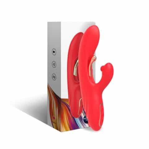 Vibrateur stimulateur point G et clitoris avec langue oscillante rouge — ARMONY