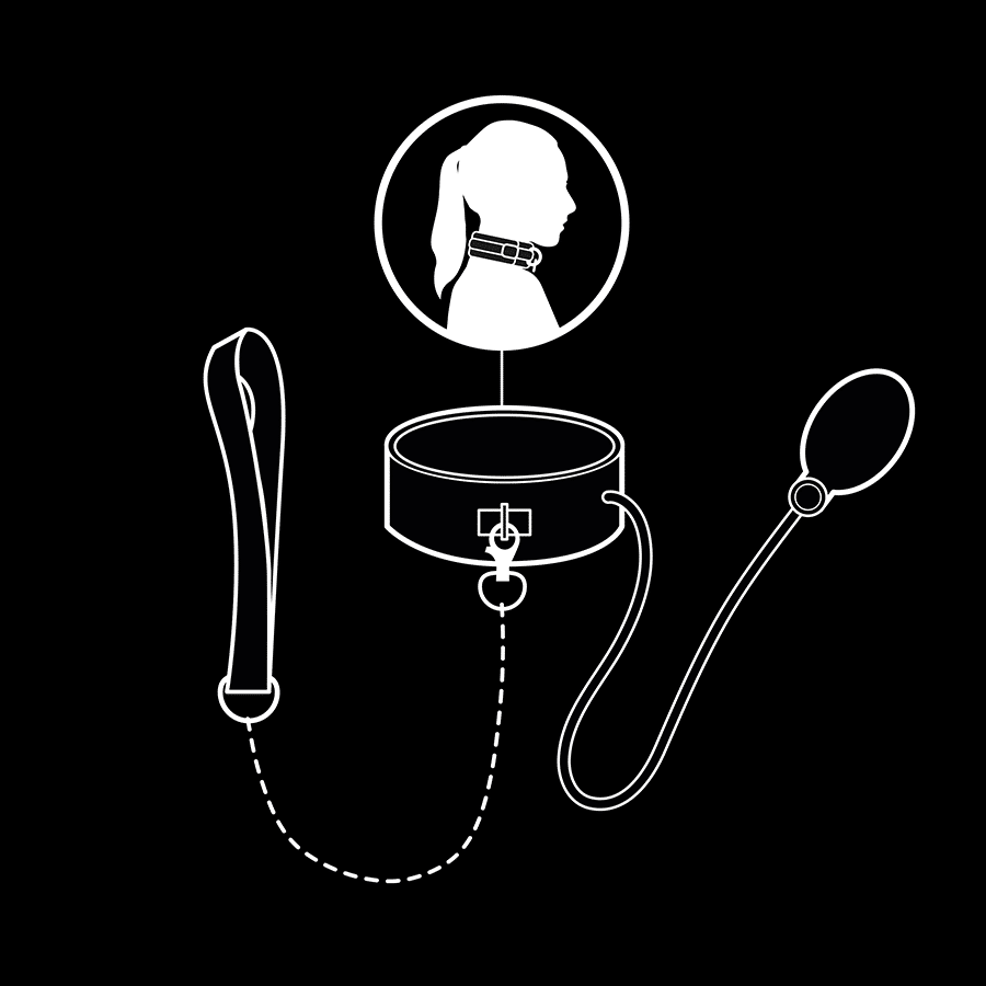 Collier d'étranglement gonflable avec chaîne — FETISH SUBMISSIVE BONDAGE, vue 3