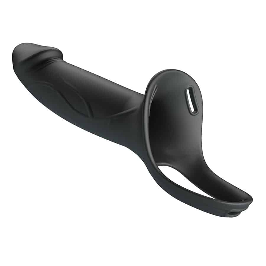 Landon black strap-on vibrant — PRETTY LOVE, vue 4