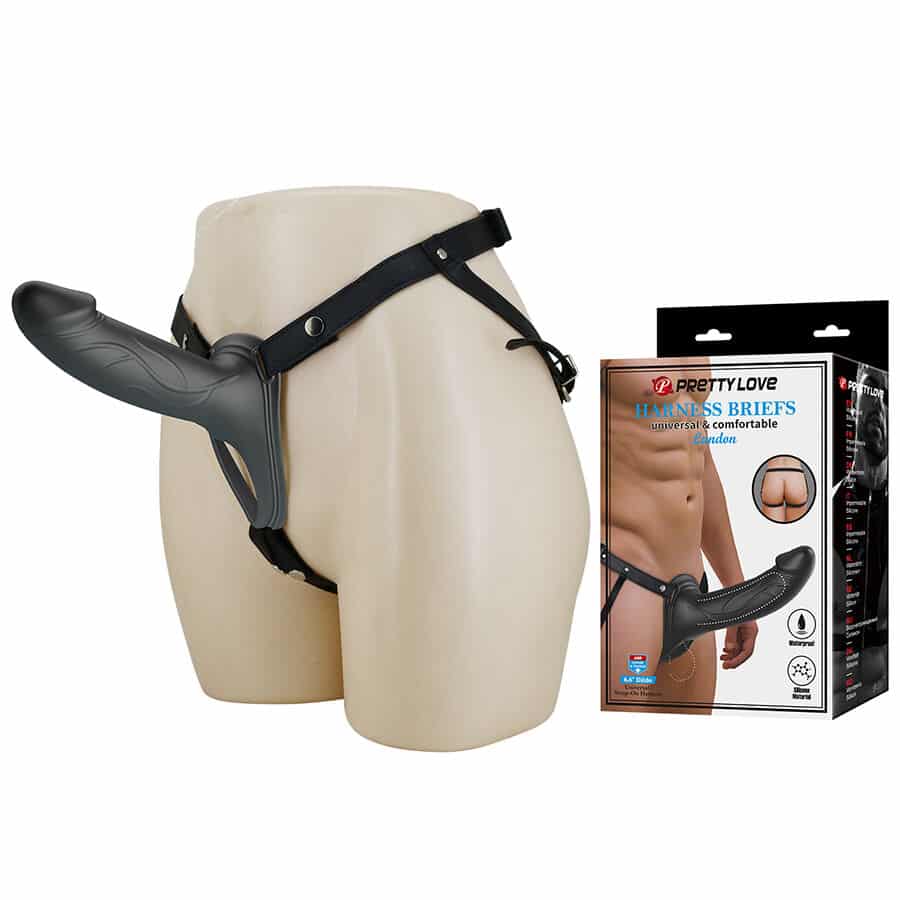 Landon black strap-on vibrant — PRETTY LOVE, vue 2