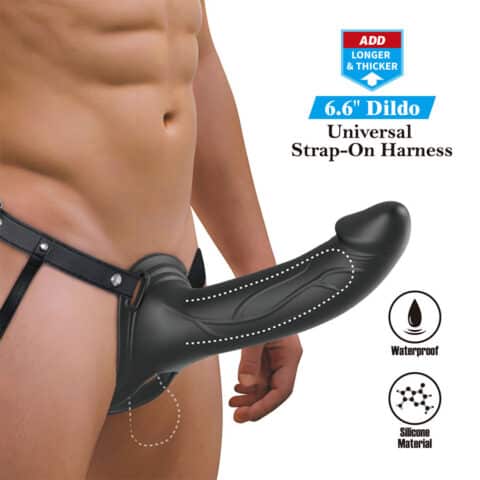 Landon black strap-on vibrant — PRETTY LOVE
