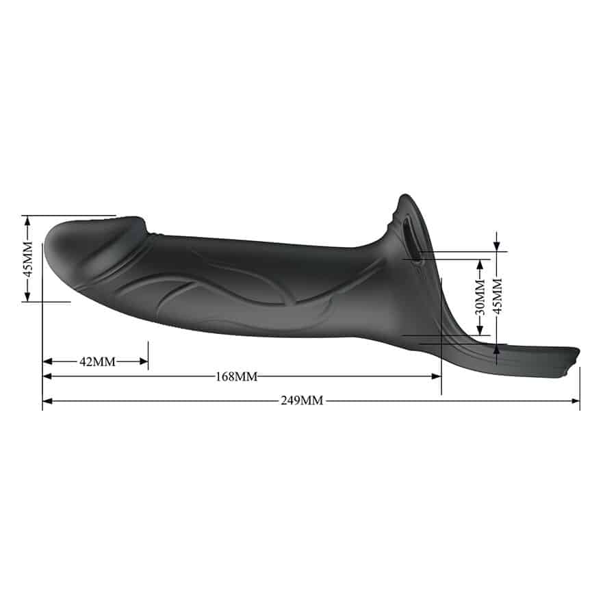 Landon black strap-on vibrant — PRETTY LOVE, vue 7
