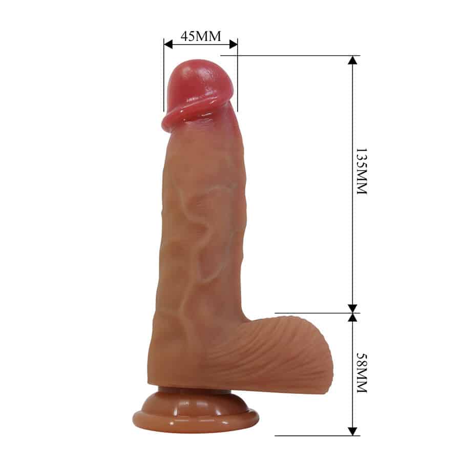 Duvall godemichet réaliste avec ventouse 19,3 CM -Ø- 4,5 CM — PRETTY LOVE, vue 6