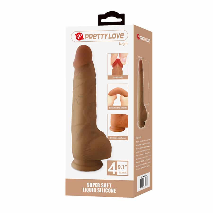 Najm godemichet réaliste avec ventouse 23,2 CM -Ø- 5,5 CM — PRETTY LOVE, vue 8