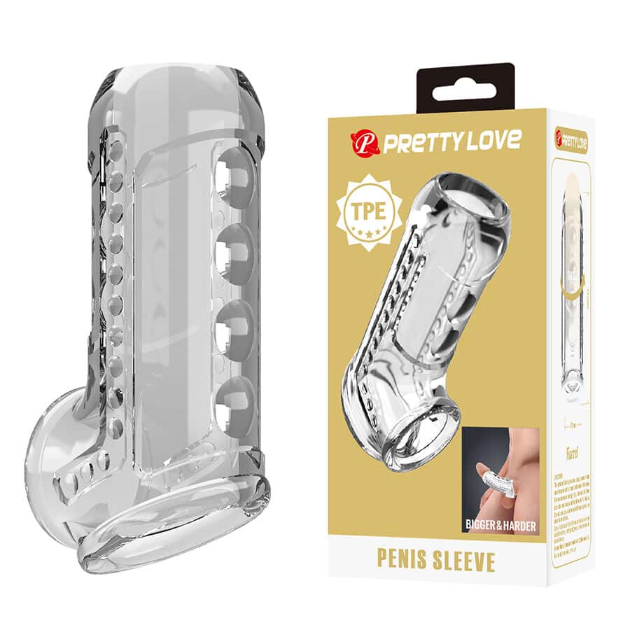Gaine pénienne texturée transparente — PRETTY LOVE, vue 2