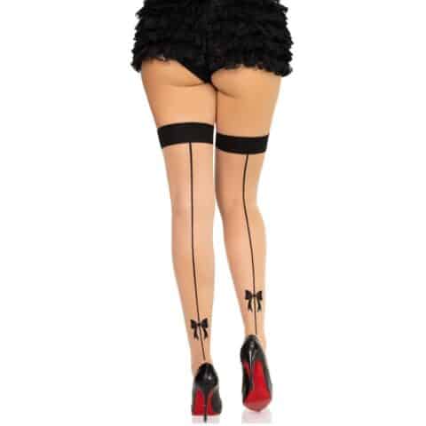 Bas en spandex à couture arrière noirs - taille unique — LEG AVENUE