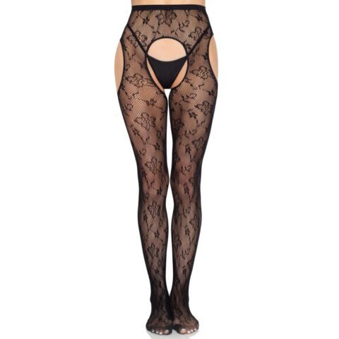 Collants résille bloom noirs - taille unique — LEG AVENUE