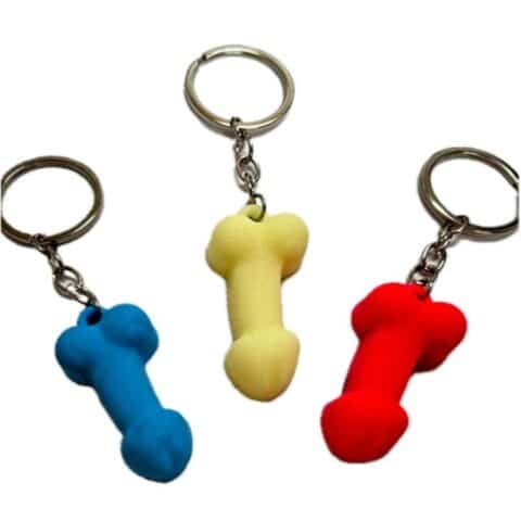 Porte-clés pénis en silicone assortis, couleurs phosphorènes — DIABLO PICANTE