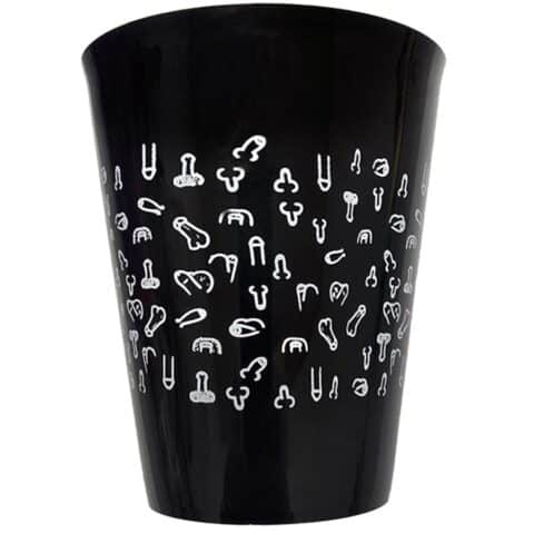 Black CUP 500 ML avec pénis blancs — DIABLO PICANTE