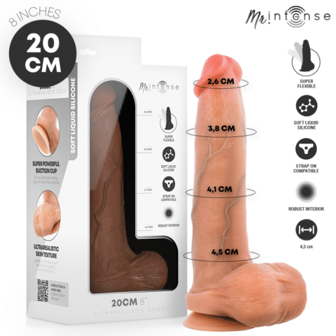 MR intense - bruce M gode en silicone avec testicules 20 CM -Ø- 4,5 CM
