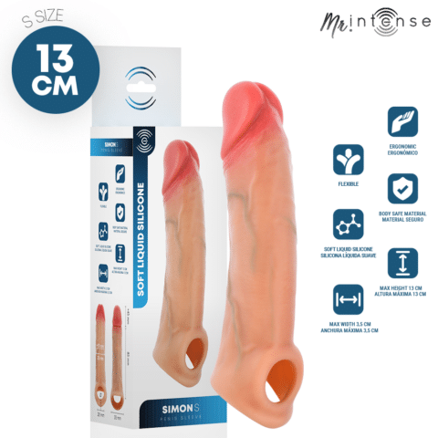 MR intense - simon S protection pénale en silicone 13 CM -Ø- 4 CM — MR. INTENSE