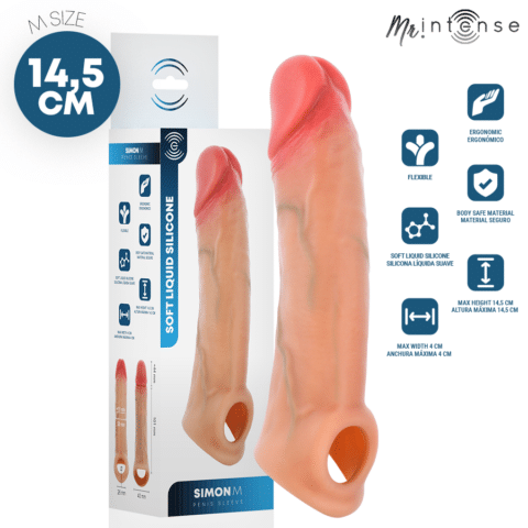 MR intense - simon M manchon pénis en silicone 14,5 CM -Ø- 4 CM — MR. INTENSE