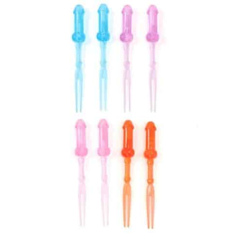 Brochettes de pénis colorées 8 unités — DIABLO PICANTE