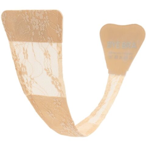 Tanga adhesivo encaje beige talla única — BYE-BRA