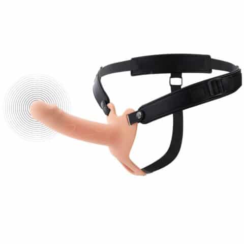 Inferno manchon pénis vibrant avec strap-on 16 CM — HIDDEN DESIRE