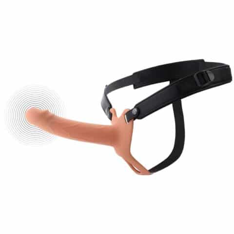 Inferno manchon pénis vibrant avec strap-on 18 CM — HIDDEN DESIRE