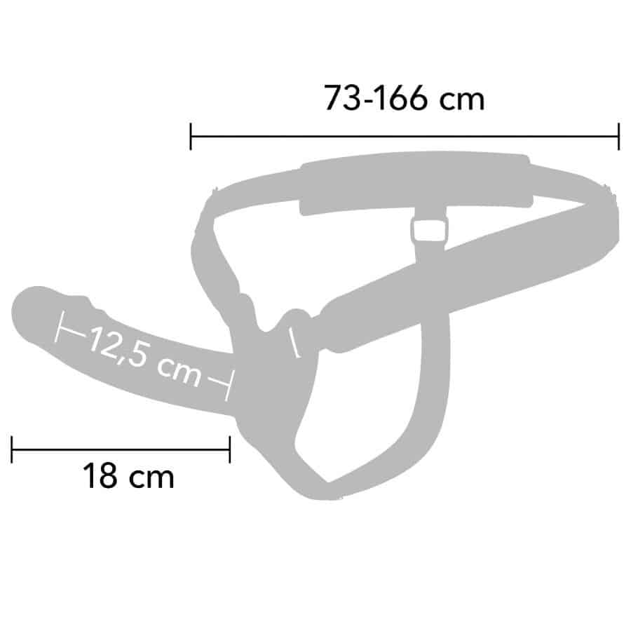 Inferno manchon pénis vibrant avec strap-on 18 CM — HIDDEN DESIRE, vue 2