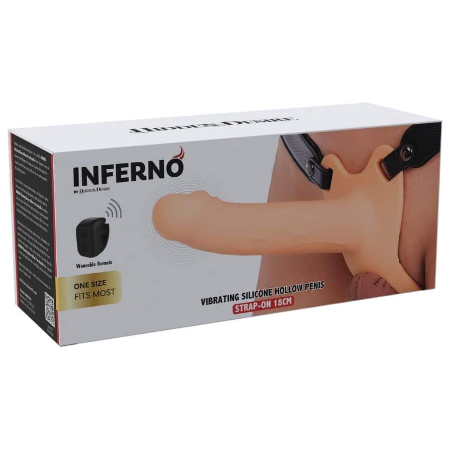 Inferno manchon pénis vibrant avec strap-on 18 CM — HIDDEN DESIRE, vue 8