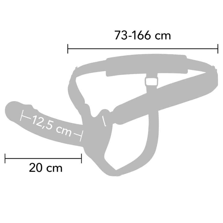Inferno manchon pénis vibrant avec strap-on 20 CM — HIDDEN DESIRE, vue 2